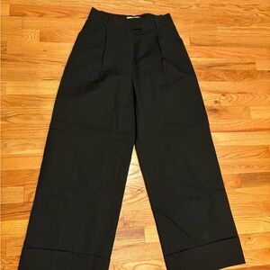 & Other Stories Wide Leg Black Dress Pants